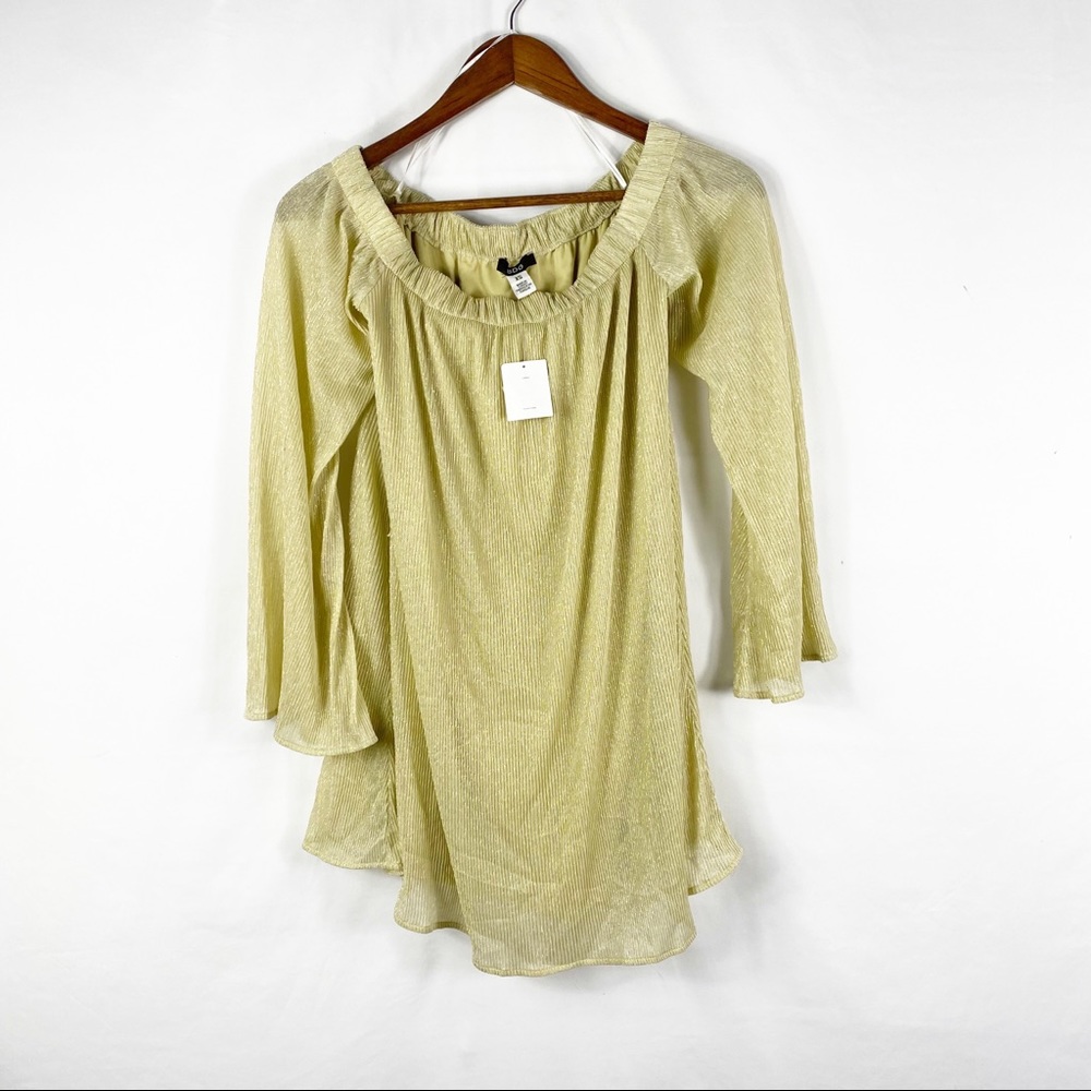 UO BDG Off the Shoulder Gold Dress NWT in XS - Picture 7 of 9